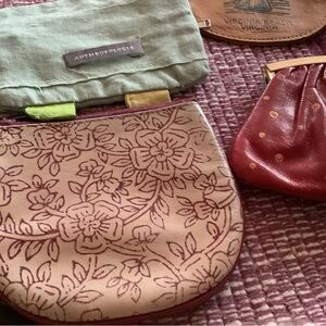 Anthropologie Change purse and three other vintage change purses plus phone case